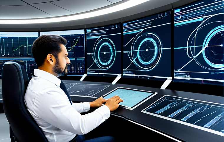 하이퍼루프와 인공지능 기술의 결합 - AI-Powered Hyperloop Control Room**

"A brightly lit, futuristic control room overseeing a hyperloop...
