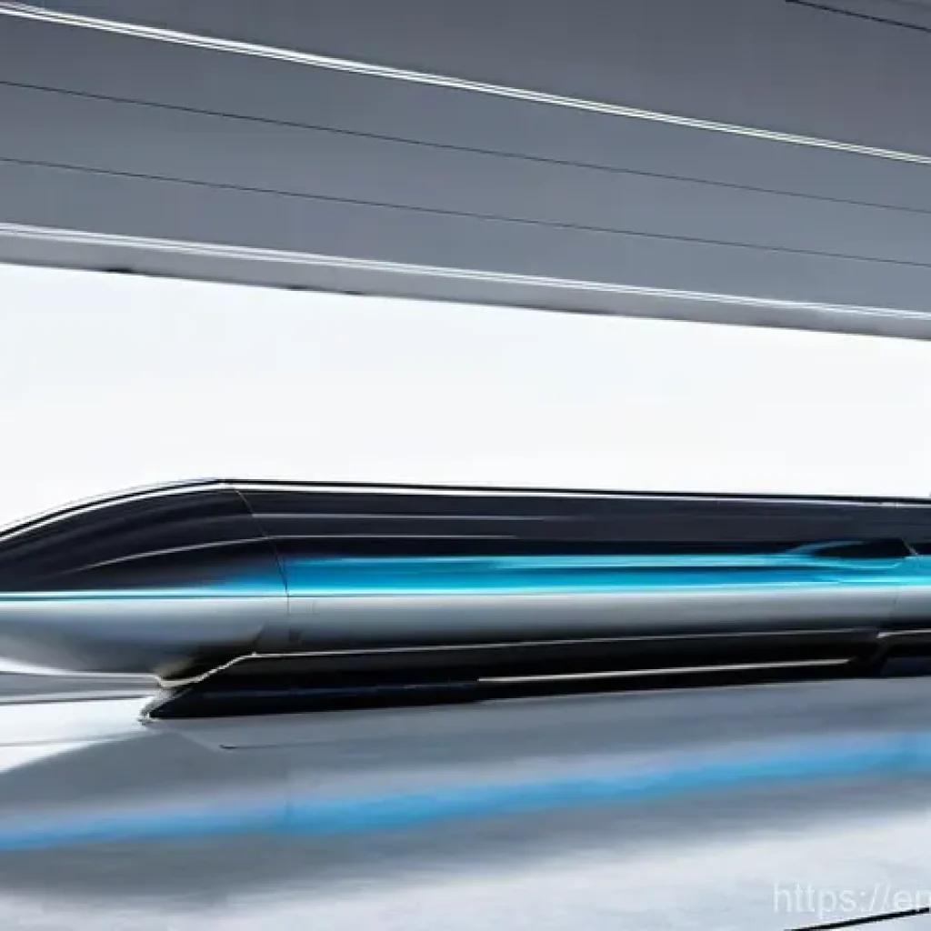 하이퍼루프 교통의 기술 발전을 위한 로드맵 - **Prompt 1: The Silent Glide**
A sleek, futuristic Hyperloop pod, designed with minimalist lines...