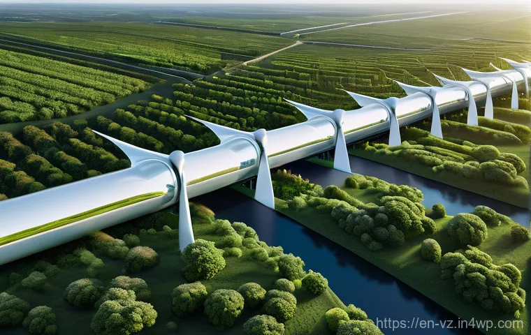 하이퍼루프 교통의 기술 발전을 위한 로드맵 - **Prompt 2: Modern Gateway Station**
    An interior view of a bustling, ultra-modern Hyperloop stat...