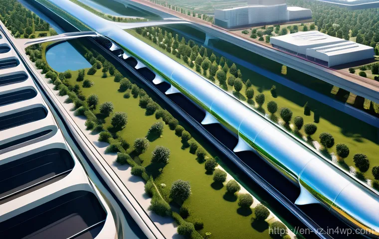 하이퍼루프와 대중교통 혁신의 경로 - **Prompt:** A sleek, futuristic Hyperloop passenger pod interior, designed with modern minimalist ae...