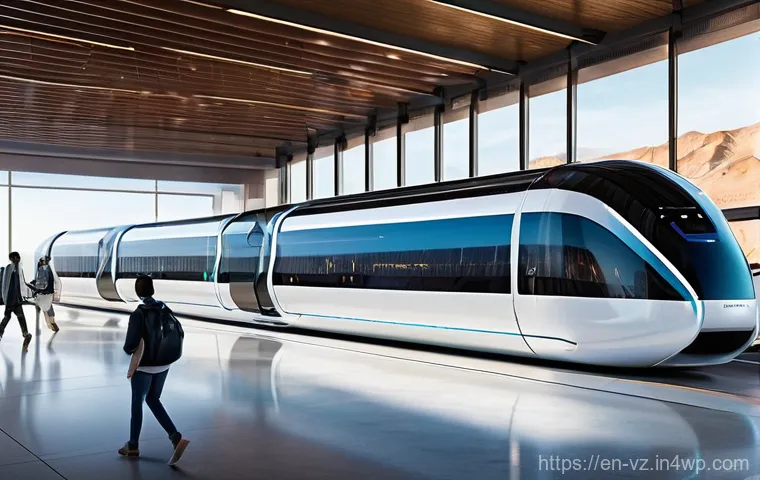 하이퍼루프 교통의 디자인 및 사용자 인터페이스 - **"Hyperloop Oasis Pod Interior"**
    A spacious and serene Hyperloop passenger pod interior. The p...